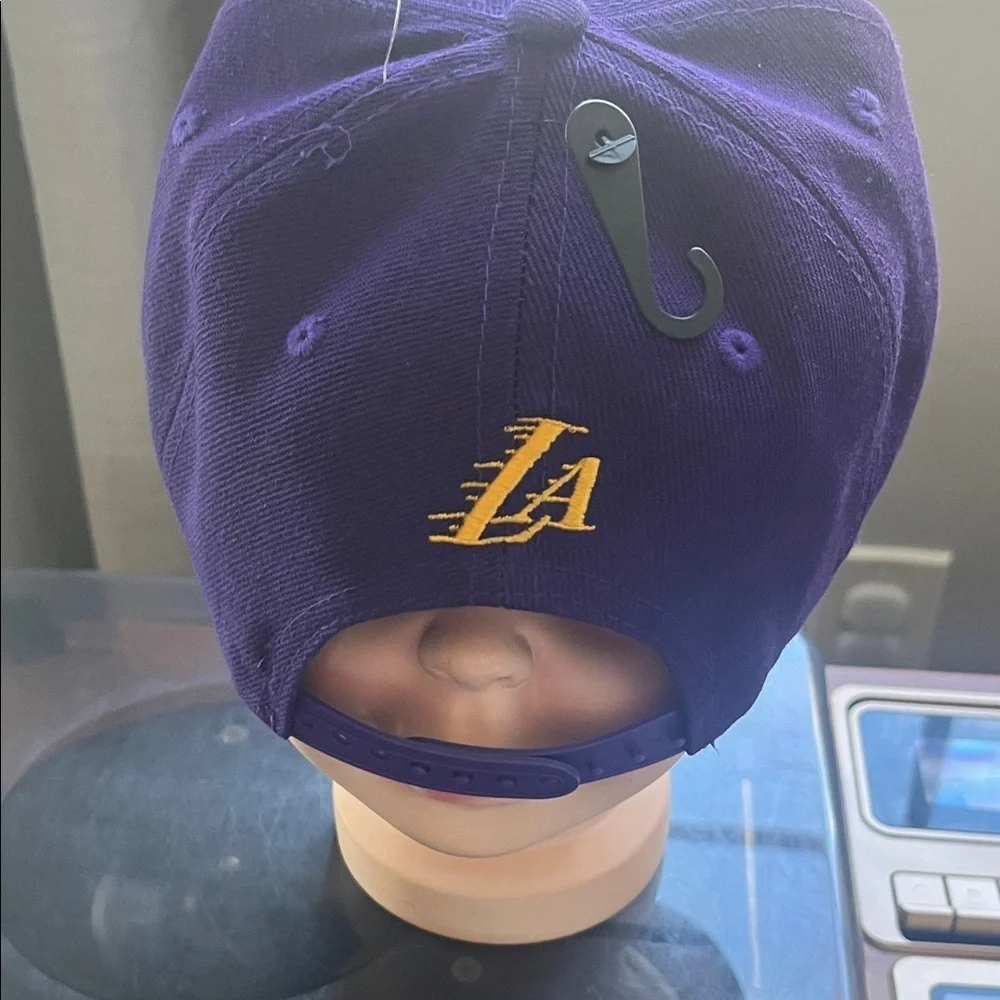 Purple LA Cap with Yellow Logo